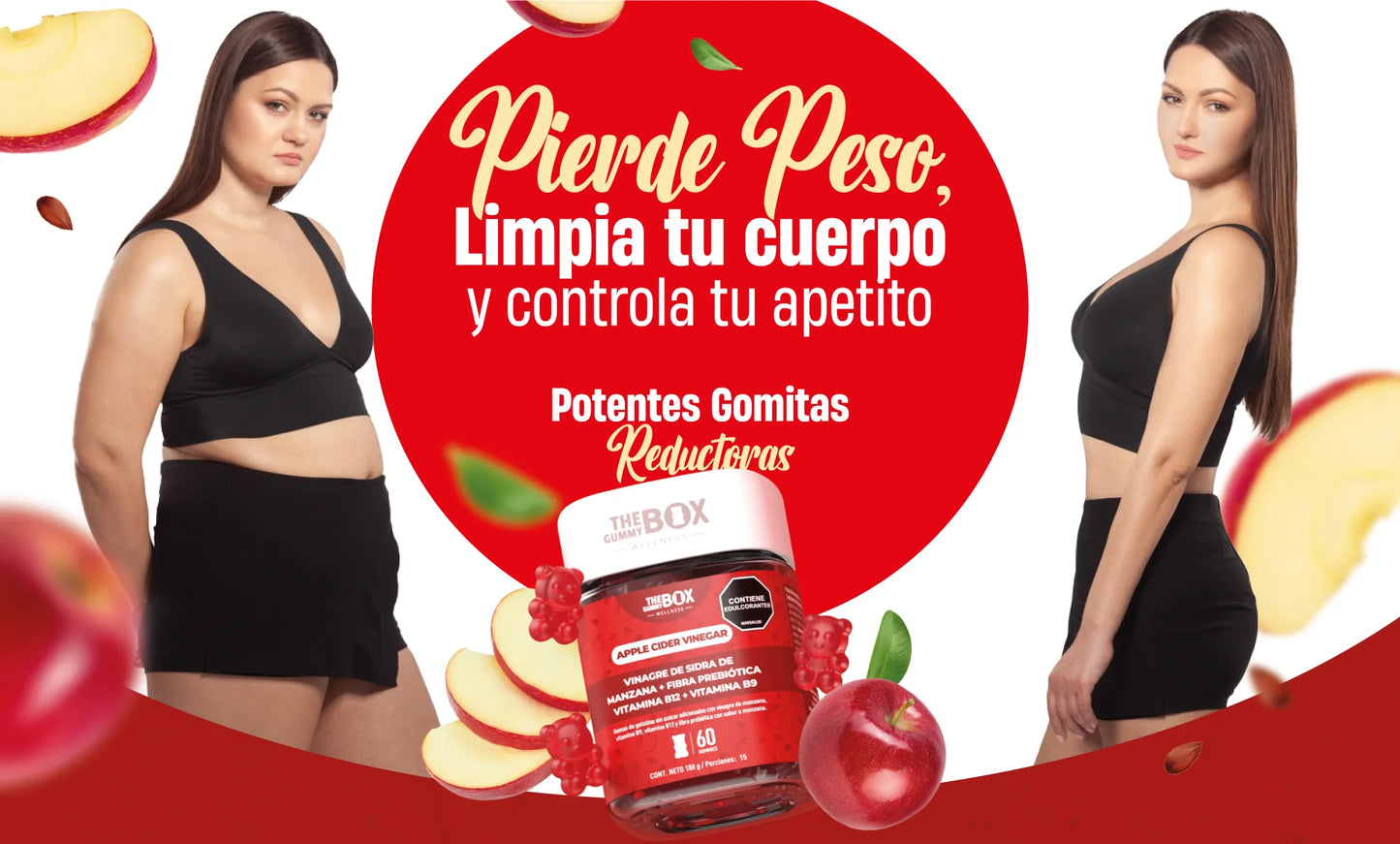 ✨ Eleva tu Autoestima: Transformación Sin Cirugías -  VINAGRE DE MANZANA EN GOMITAS🍎 - 50% DESCUENTO