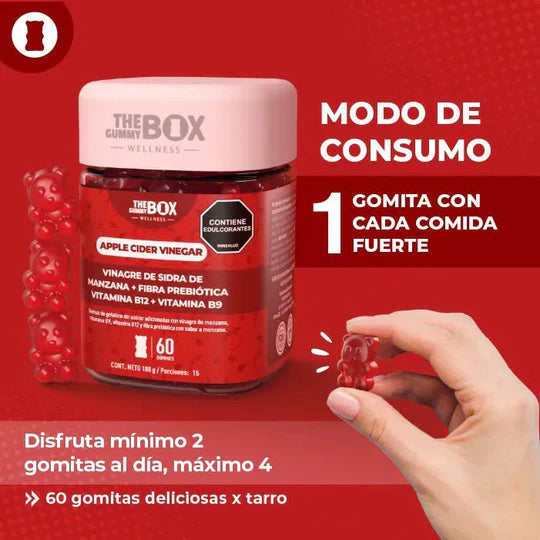 ✨ Eleva tu Autoestima: Transformación Sin Cirugías -  VINAGRE DE MANZANA EN GOMITAS🍎 - 50% DESCUENTO